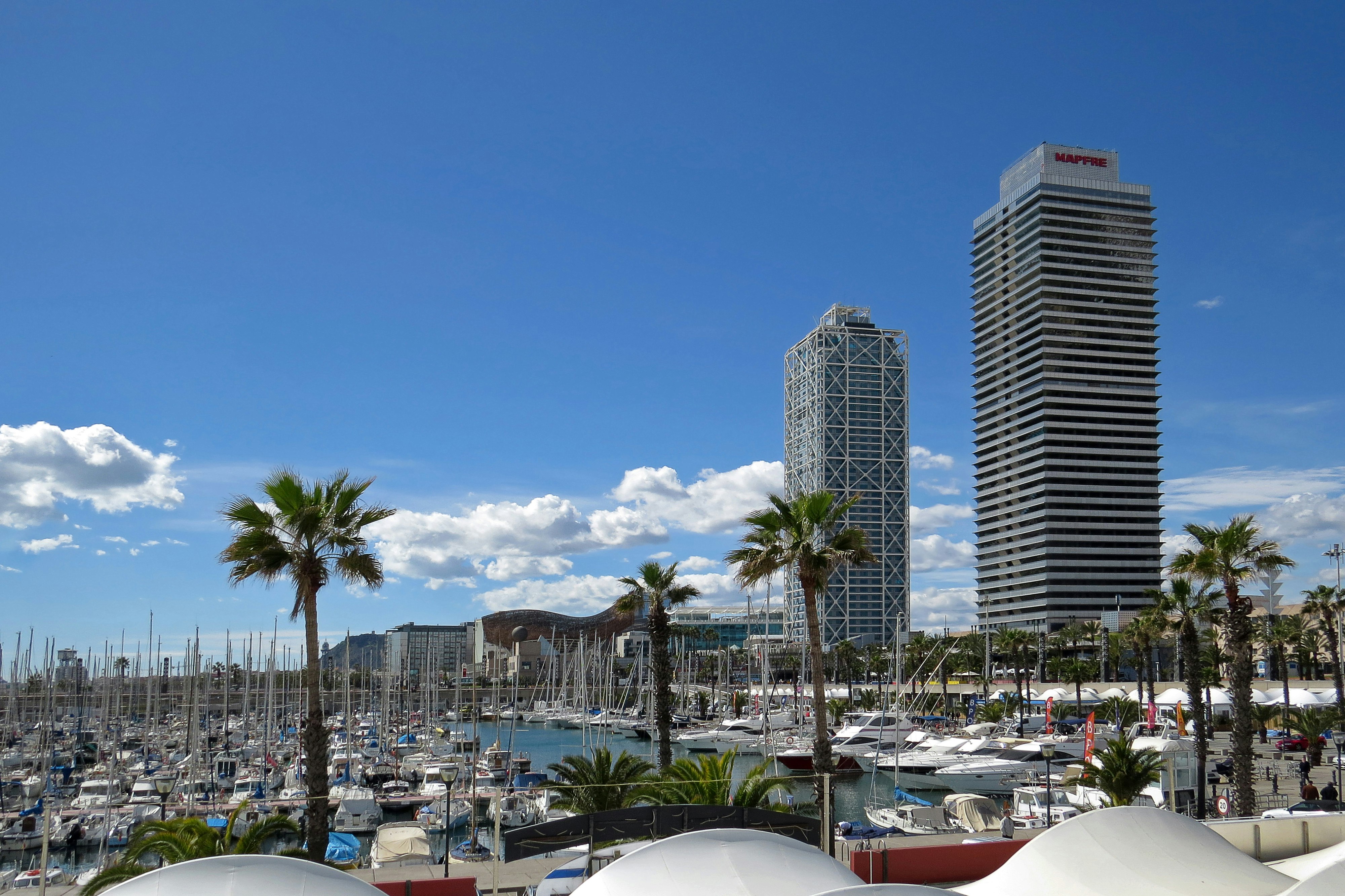 cars parked on parking lot near high rise buildings during daytime